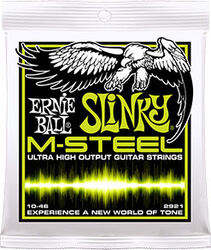 E-gitarren saiten Ernie ball Electric (6) 2921 Slinky M-Steel 10-46 - Saitensätze 