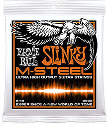 E-gitarren saiten Ernie ball Electric (6) 2922 Slinky M-Steel 9-46 - Saitensätze 