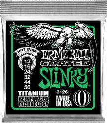 E-gitarren saiten Ernie ball Electric (6) 3126 Coated Titanium Not Even Slinky 12-56 - Saitensätze