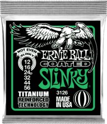 E-gitarren saiten Ernie ball Electric (6) 3126 Coated Titanium Not Even Slinky 12-56 - Saitensätze 