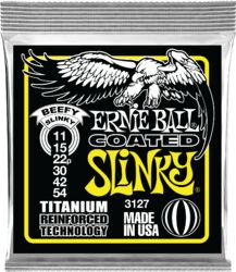 E-gitarren saiten Ernie ball Electric (6) 3127 Coated Titanium Beefy Slinky 11-54 - Saitensätze