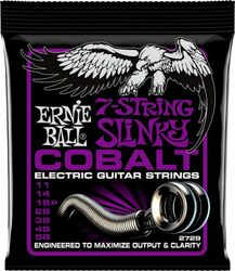 E-gitarren saiten Ernie ball Electric (7) 2729 Cobalt Power Slinky 11-58 - 7-saiten-set