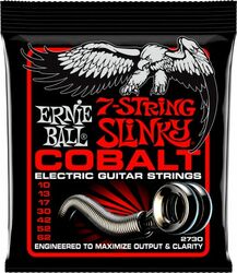 E-gitarren saiten Ernie ball Electric (7) 2730 Cobalt Skinny STHB 10-62 - 7-saiten-set