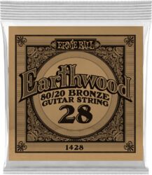 Westerngitarre saiten Ernie ball Folk (1) Earthwood 80/20 Bronze 028 - Saite je stück
