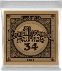 Westerngitarre saiten Ernie ball Folk (1) Earthwood 80/20 Bronze 034 - Saite je stück