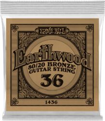 Westerngitarre saiten Ernie ball Folk (1) Earthwood 80/20 Bronze 036 - Saite je stück