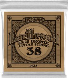 Westerngitarre saiten Ernie ball Folk (1) Earthwood 80/20 Bronze 038 - Saite je stück