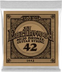Westerngitarre saiten Ernie ball Folk (1) Earthwood 80/20 Bronze 042 - Saite je stück