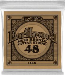Westerngitarre saiten Ernie ball Folk (1) Earthwood 80/20 Bronze 048 - Saite je stück