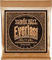Westerngitarre saiten Ernie ball Folk (6) 3150 Everlast Coated Phosphor Bronze 10-50 - Saitensätze 