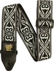 Gitarrengurt Ernie ball Jacquard 2-inches Guitar Strap - Black Heart