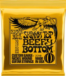 E-gitarren saiten Ernie ball P02216 Electric Guitar 6-String Set Skinny Top Beefy Bottom Slinky NPS 10-54 - Saitensätze