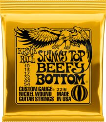 E-gitarren saiten Ernie ball P02216 Electric Guitar 6-String Set Skinny Top Beefy Bottom Slinky NPS 10-54 - Saitensätze 