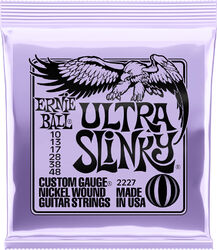 E-gitarren saiten Ernie ball P02227 Electric Guitar 6-String Set Ultra Slinky Nickel Wound 10-48