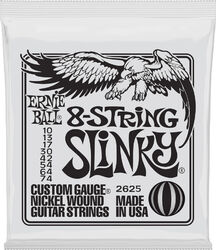 E-gitarren saiten Ernie ball P02625 Electric Guitar 8-String Set Slinky Nickel Wound 10-74 - 8-saiten-set