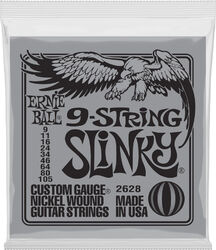 E-gitarren saiten Ernie ball P02628 Electric Guitar 9-String Set Slinky Nickel Wound 9-105 - 9-saiten-set