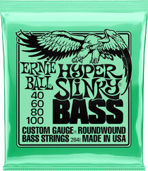 E-bass saiten Ernie ball P02841 Electric Bass 4-String Set Hyper Slinky Nickel Wound 40-100 - Satz mit 4 saiten