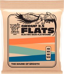 E-bass saiten Ernie ball SLINKY FLATS BASS LONG SCALE 45-105 - Satz mit 4 saiten