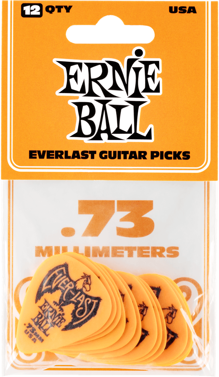 Ernie Ball Mediators Everlast Sachet De 12 Orange 0,73mm - Plektren - Variation 1