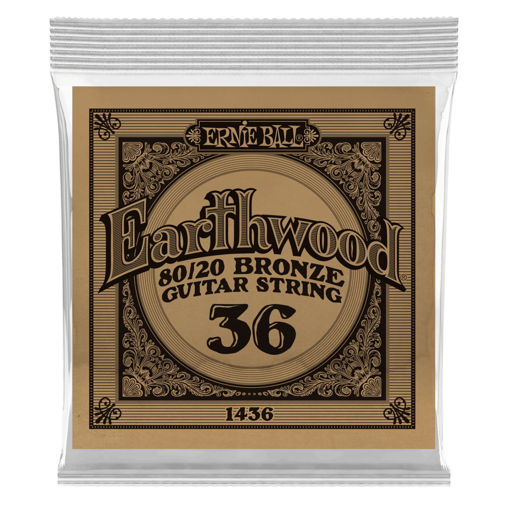 Ernie Ball Corde Au DÉtail Folk (1) Earthwood 80/20 Bronze 036 - Westerngitarre Saiten - Variation 1