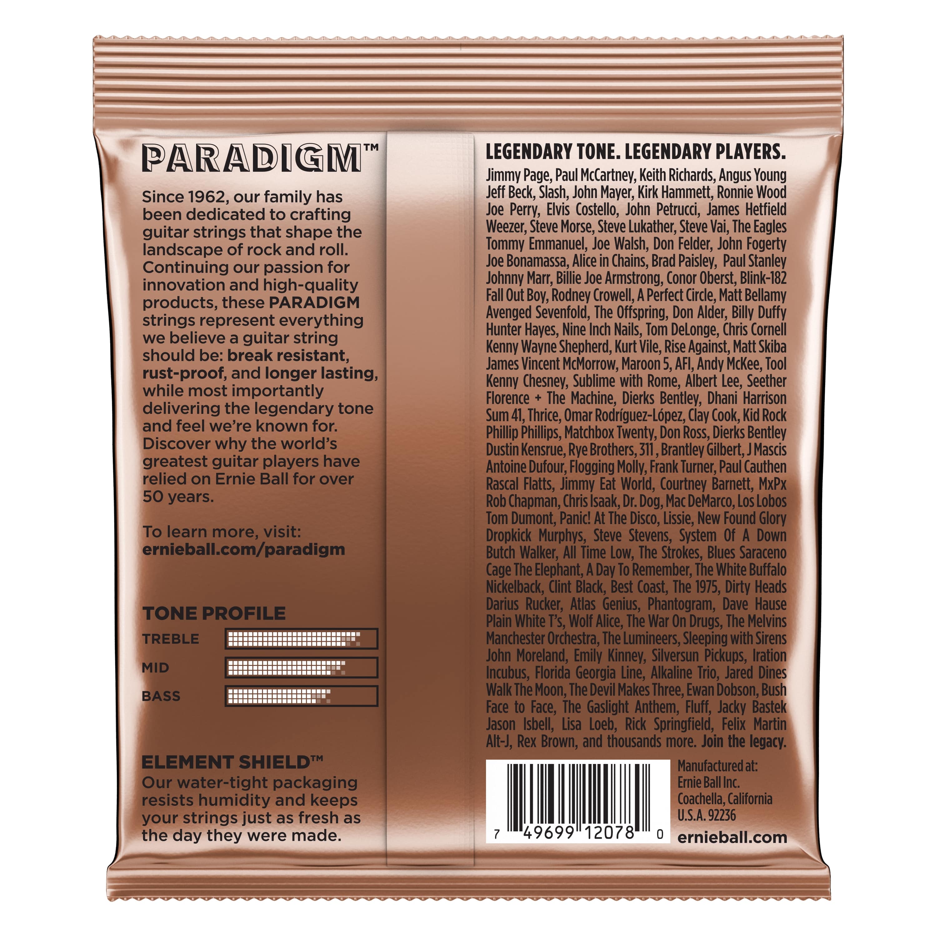 Ernie Ball Jeu De 6 Cordes Folk (6) 2078 Paradigm Phosphore Bronze Light 11-52 - Westerngitarre Saiten - Variation 1