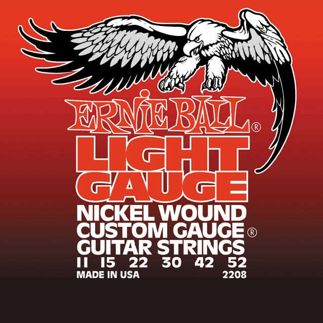 Ernie Ball Jeu De 6 Cordes Electric (6) 2208 Nickel Wound Custom Gauge Light 11-52 - E-Gitarren Saiten - Variation 1