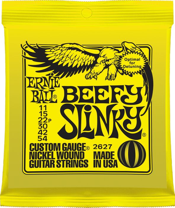 Ernie Ball Jeu De 6 Cordes Electric (6) 2627 Beefy Slinky 11-54 (optimal For Detuning) - E-Gitarren Saiten - Variation 1