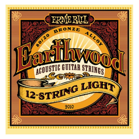 Ernie Ball Jeu De 12 Cordes Folk (12) 2010 Earthwood 80/20 Bronze Light 009-046 - Westerngitarre Saiten - Variation 1