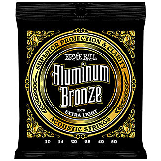 Ernie Ball Jeu De 6 Cordes Folk (6) 2570 Aluminum Bronze Medium Light 10-50 - Westerngitarre Saiten - Variation 1