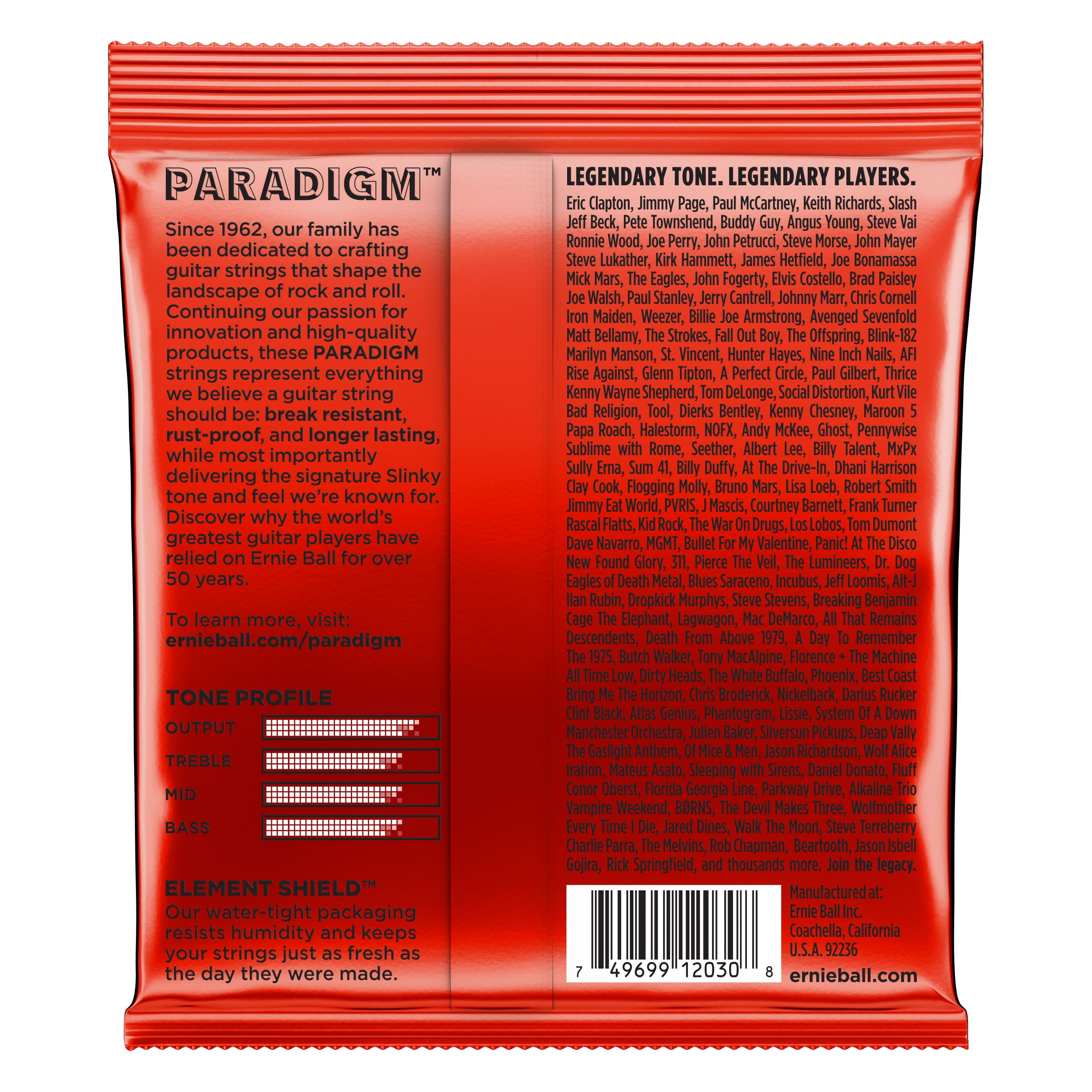 Ernie Ball P02030 7-string Paradigm Sthb Slinky Electric Guitar 7c 10-62 - E-Gitarren Saiten - Variation 1