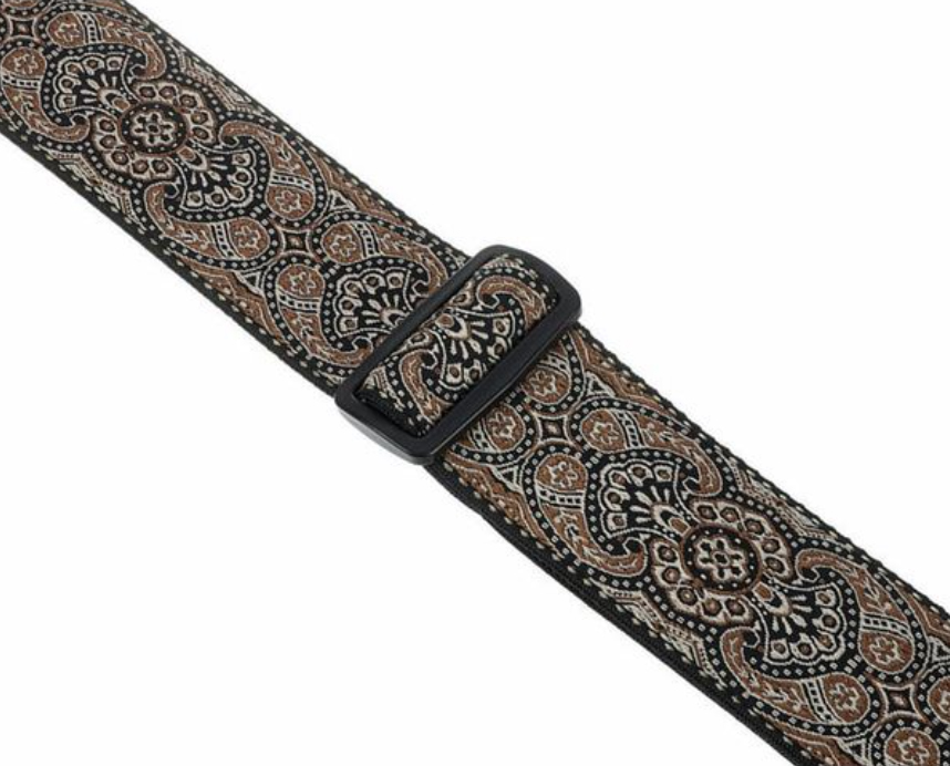 Ernie Ball P04163 Gold & Black Paisley Jacquard 2in. Guitar Strap Polypropylene 5.08cm - Gitarrengurt - Variation 2