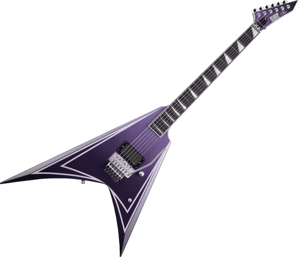 Solidbody e-gitarre Esp Alexi Laiho Hexed Signature - Purple Fade Satin w/ Ripped Pinstripes