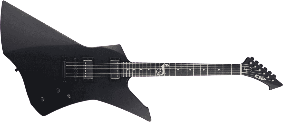 Esp Custom Shop James Hetfield Snakebyte Jap Signature 2h Emg Eb - Black Satin - E-Gitarre aus Metall - Main picture