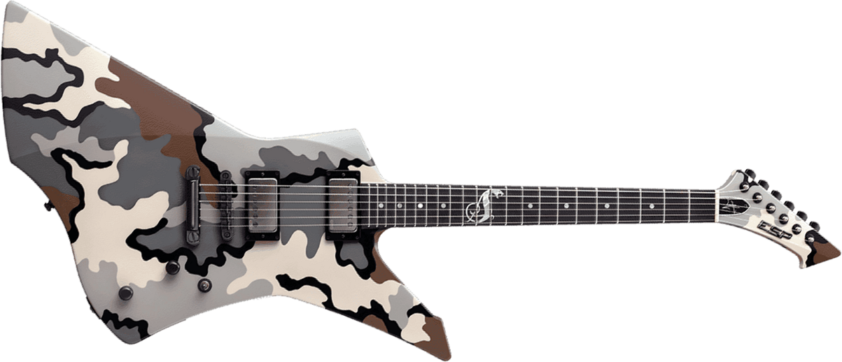 Esp Custom Shop James Hetfield Snakebyte Jap Signature 2h Emg Eb - Camo - E-Gitarre aus Metall - Main picture