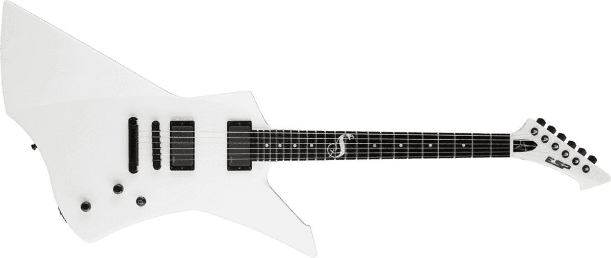 Esp Custom Shop James Hetfield Snakebyte Japon Signature Hh Emg Eb - Snow White - E-Gitarre aus Metall - Main picture