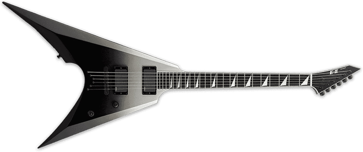 Esp E-ii Arrow Nt Jap 2h Emg Ht Eb - Black Silver Fade - E-Gitarre aus Metall - Main picture