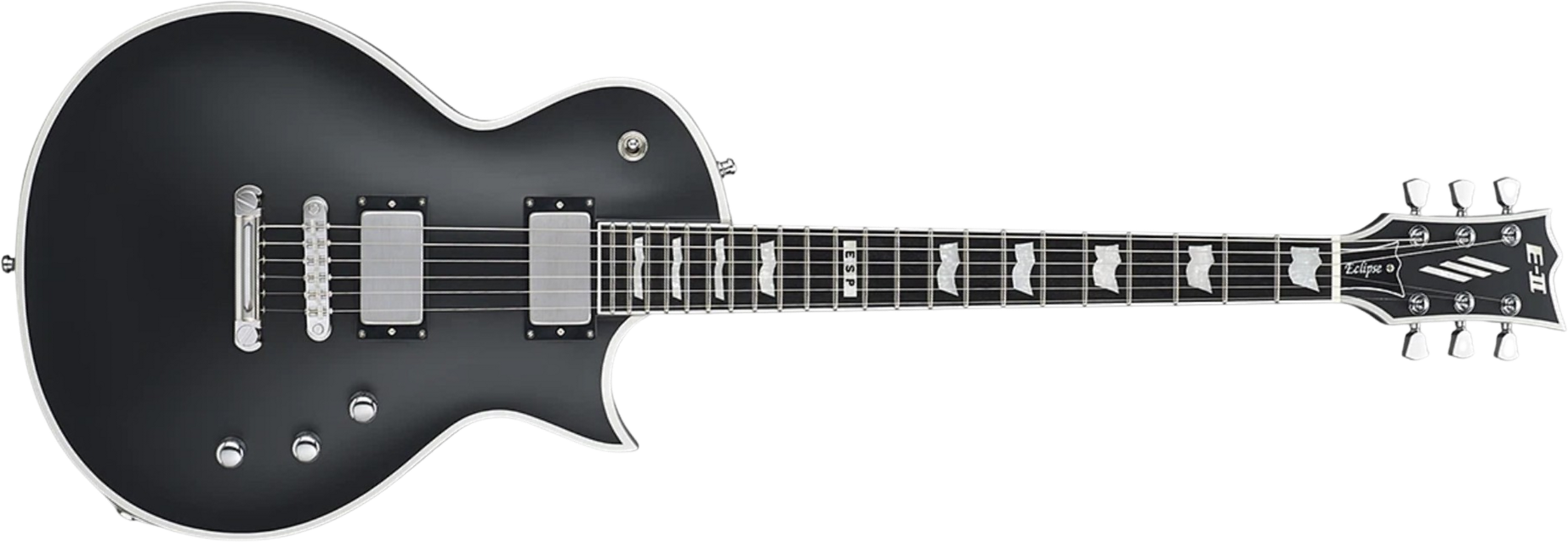 Esp E-ii Eclipse Bb Jap 2h Emg Ht Eb - Black Satin - Single-Cut-E-Gitarre - Main picture
