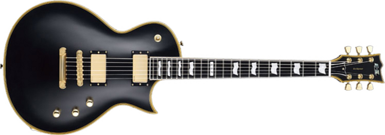 Esp E-ii Eclipse 2h Seymour Duncan Ht Eb - Vintage Black - Single-Cut-E-Gitarre - Main picture