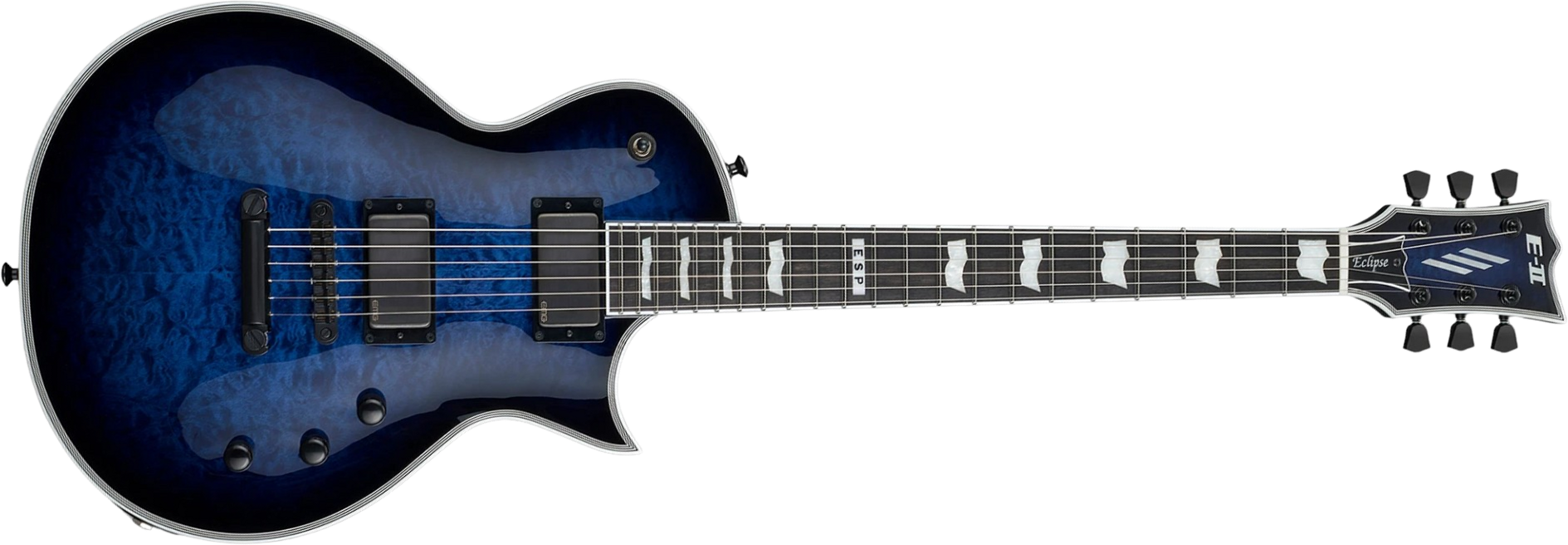 Esp E-ii Eclipse Jap 2h Emg Ht Eb - Reindeer Blue - Single-Cut-E-Gitarre - Main picture