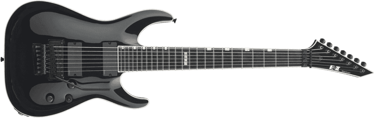 Esp E-ii Horizon Fr-7 Jap 7c 2h Emg Eb - Black - 7-saitige E-Gitarre - Main picture