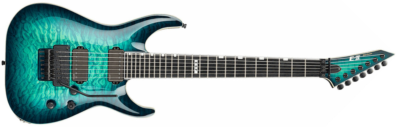 Esp E-ii Horizon Fr-7 Standard 7-cordes Hh Emg Fr Eb - Black Turquoise Burst - 7-saitige E-Gitarre - Main picture
