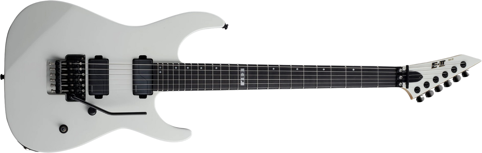Esp E-ii M-ii Neck Thru Jap 2h Fr Eb - Snow White - E-Gitarre aus Metall - Main picture