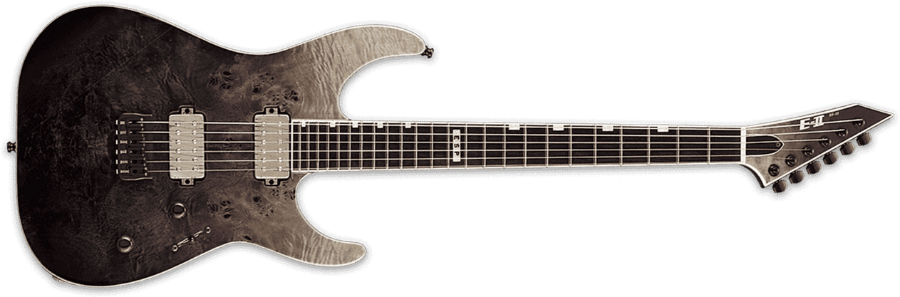 Esp E-ii M-ii Nt Jap 2h Bare Knuckle Ht Eb - Black Natural Fade - E-Gitarre in Str-Form - Main picture