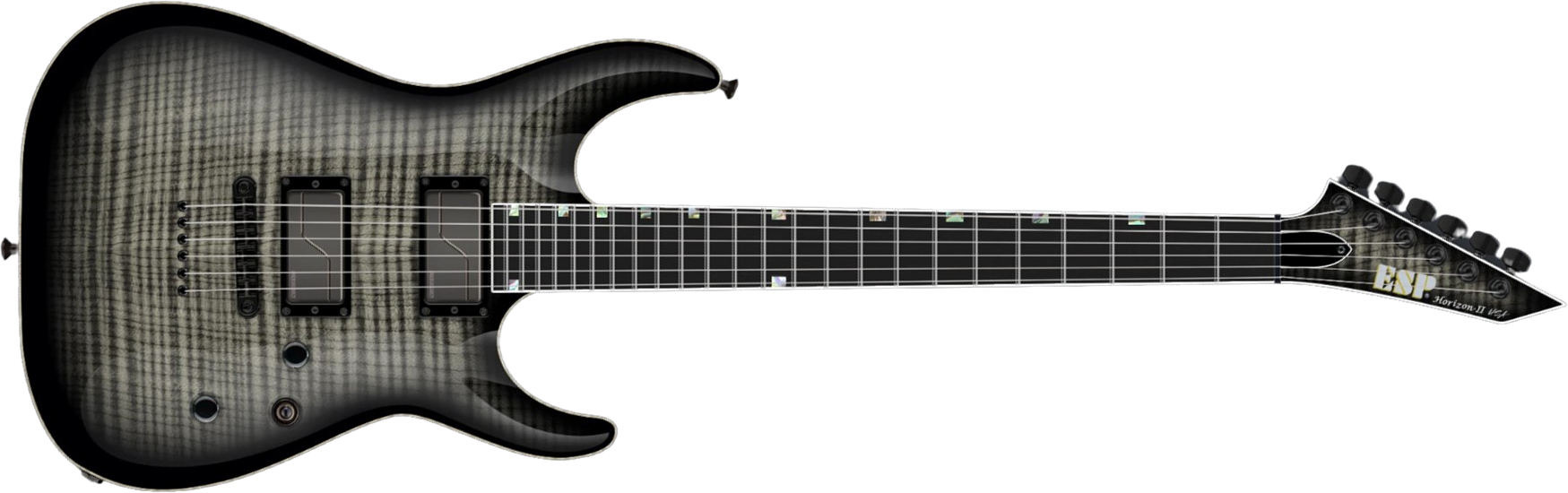 Esp Horizon-ii Usa 2h Fishman Fluence Modern Ht Eb - See Thru Black Sunburst - E-Gitarre aus Metall - Main picture