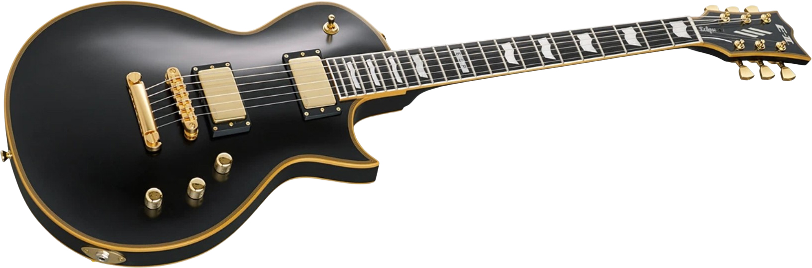 Esp E-ii Eclipse Db Lh Jap Gaucher 2h Emg Ht Eb - Vintage Black - Single-Cut-E-Gitarre - Variation 1