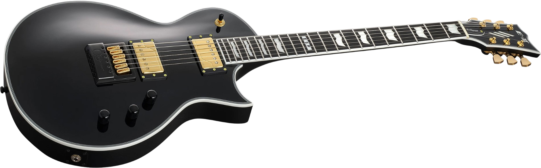 Esp E-ii Eclipse Full Thickness Evertune Jap 2h Fishman Fluence Modern Ht Eb - Gloss Black - Single-Cut-E-Gitarre - Variation 1