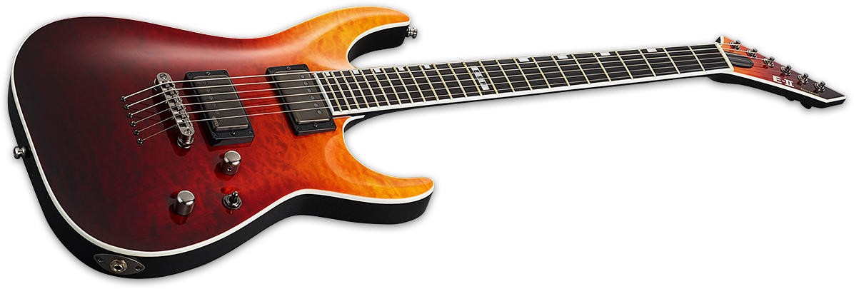 Esp E-ii Horizon Nt-ii Japon Hh Emg Ht Eb - Tiger Eye Amber Fade - E-Gitarre in Str-Form - Variation 1