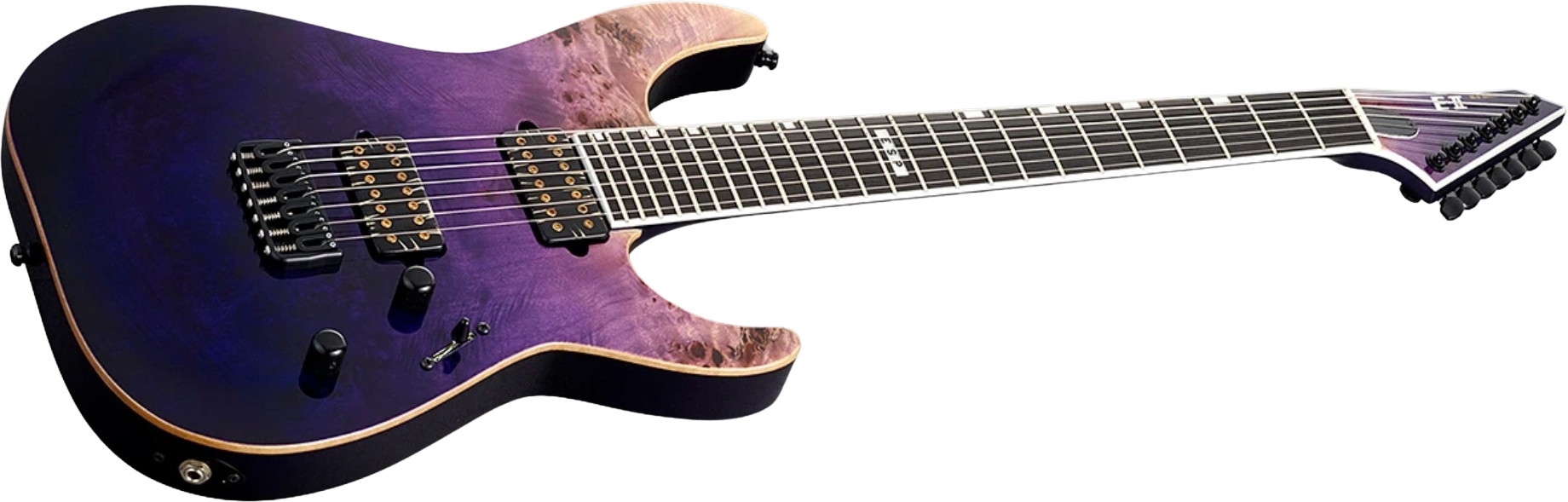 Esp E-ii M-ii 7c Ht Japon 2h Bare Knuckle Eb - Purple Natural Fade - E-Gitarre aus Metall - Variation 1