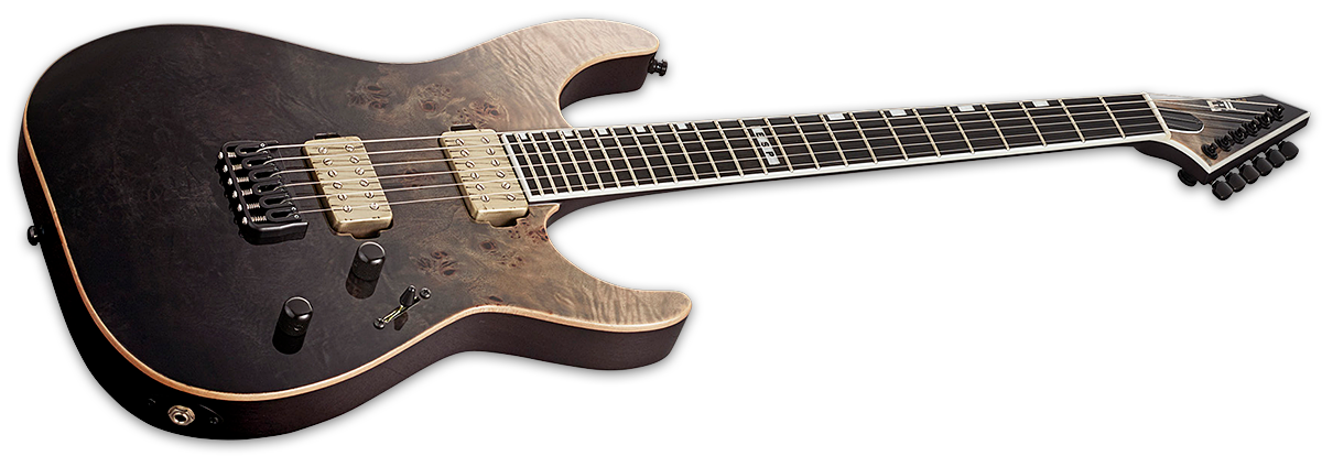 Esp E-ii M-ii Nt Jap 2h Bare Knuckle Ht Eb - Black Natural Fade - E-Gitarre in Str-Form - Variation 1