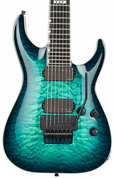 7-saitige e-gitarre Esp E-II Horizon FR-7 Standard - Black turquoise burst